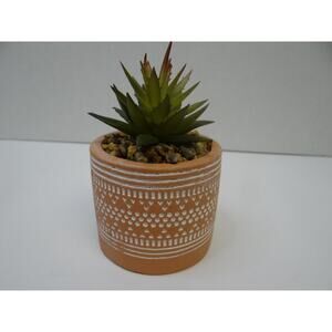Artificial Succulent Plant, Mini terra-cotta pot, Office Home Decor Shelf Sitter